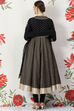 Black Cotton Silk Anarkali Yarndyed Suit Set image number 4