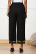 Black Rayon Regular Solid Palazzo image number 5