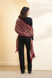 Red Mushru Silk Ajrakh Dupatta image number 2