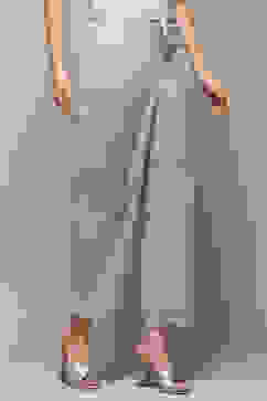 Powder Blue Cotton Straight Palazzo image number 3