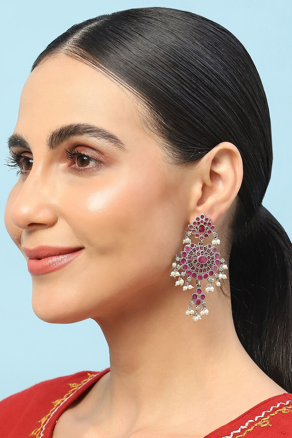 Pink Brass earrings image number 3