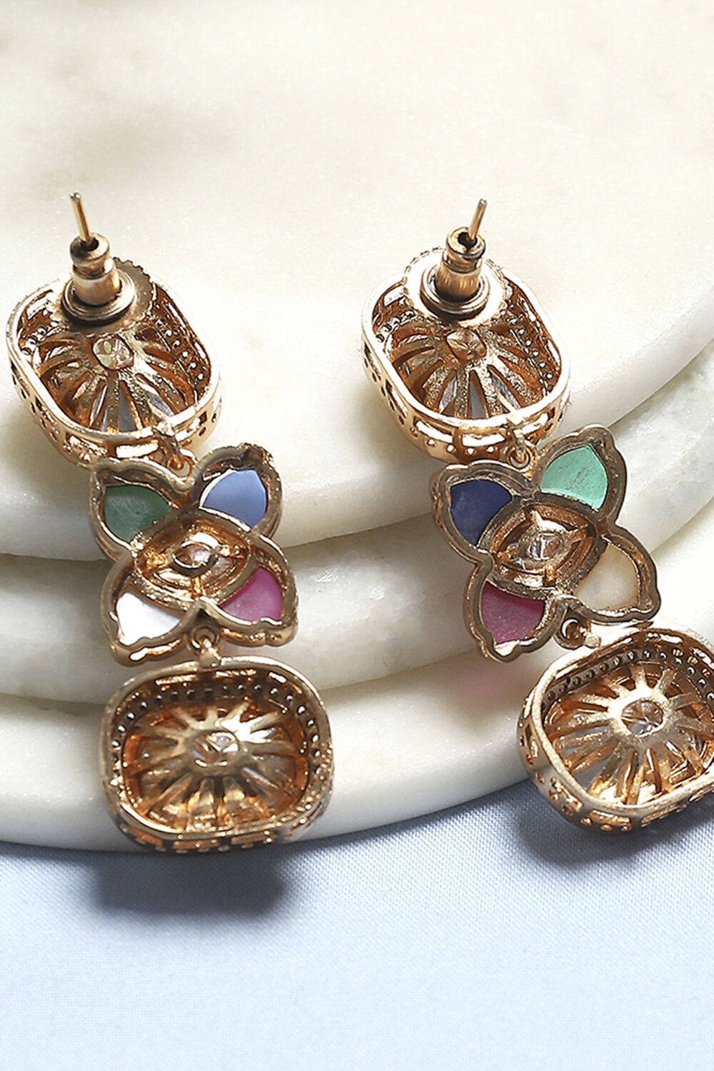 Multicolour Brass Drop & Danglers image number 2