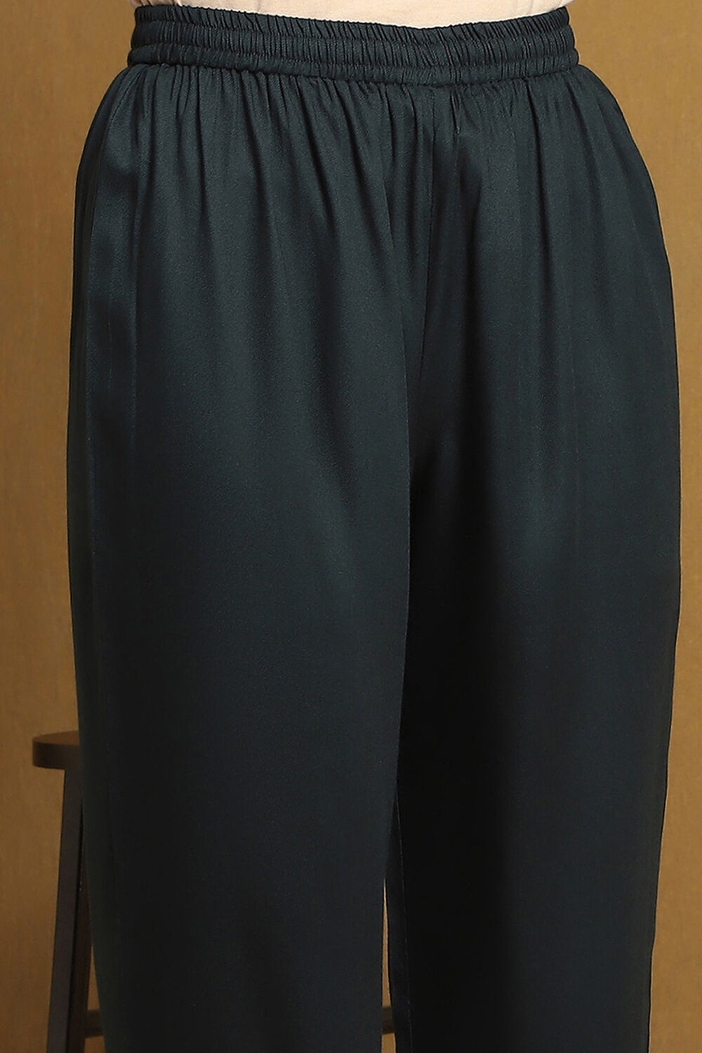 Turquoise Rayon Straight Set image number 2