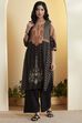 Black Viscose Rayon Printed Straight Kurta image number 5
