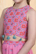 Pink Polyester Lehenga Set image number 1