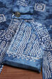 Blue Cotton  Unstitched Suit Set image number 0