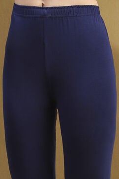 Navy Blue Embroidered Festive Kalidar Suit Set image number 2