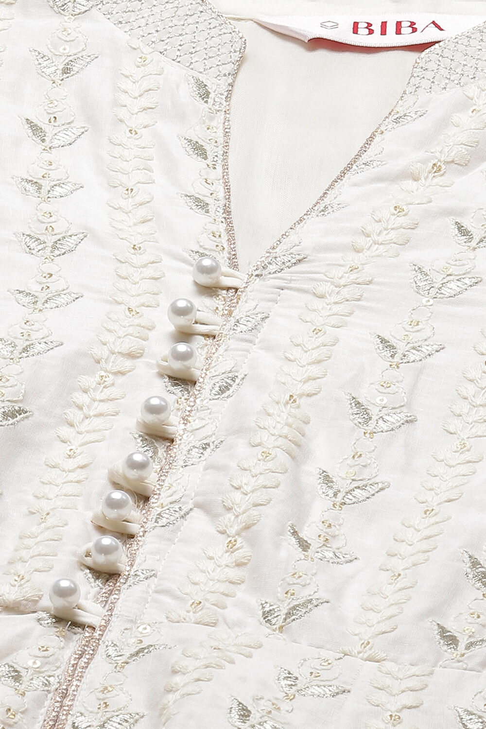 Blush Pink Cotton Anarkali Kurta Lehenga Suit Set image number 1