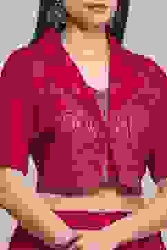 Fuchsia Viscose Rayon Kalidar Lehenga Set image number 1