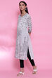 Black Cotton Straight Printed Kurta image number 2
