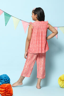 Coral Rayon Printed Sleepwear image number 4