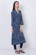 Black Poly Cotton Winter Yarndyed Kurta image number 2