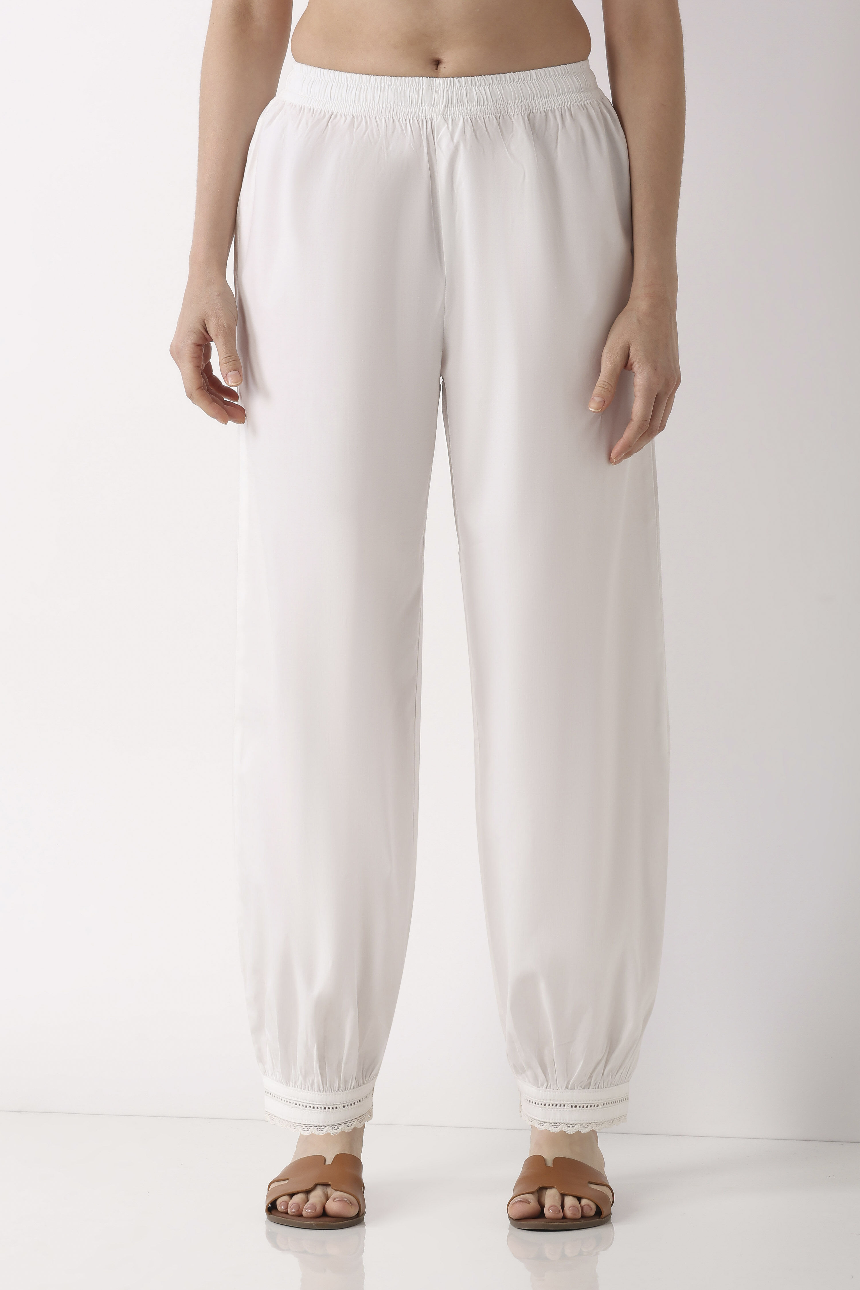 White Cotton Salwar image number 4