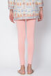 Off White Viscose And Lycra Leggings image number 3