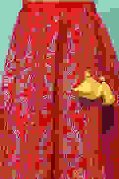 Yellow & Pink Polyester Embroidered Suit Set image number 2