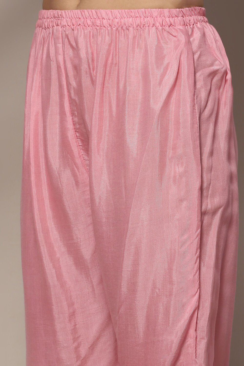 Baby Pink Organza Unstitched Suit set image number 3