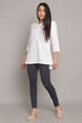 Charcoal Melange Knitted Cotton Blend Joggers image number 5