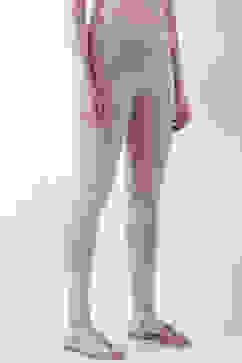 Light Pink Cotton Lycra Solid Fitted Leggings image number 3