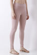 Pink Cotton Lycra Ankle Length Leggings image number 3