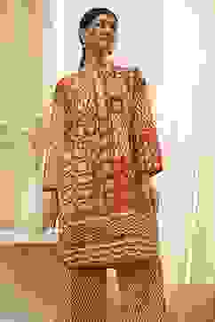 Rust Pure Cotton Printed Kurta Set image number 7