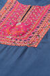 Off White & Blue Rayon Straight Kurta Palazzo Suit Set image number 1