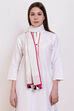 Off White Cotton Yarndyed Scarf image number 2