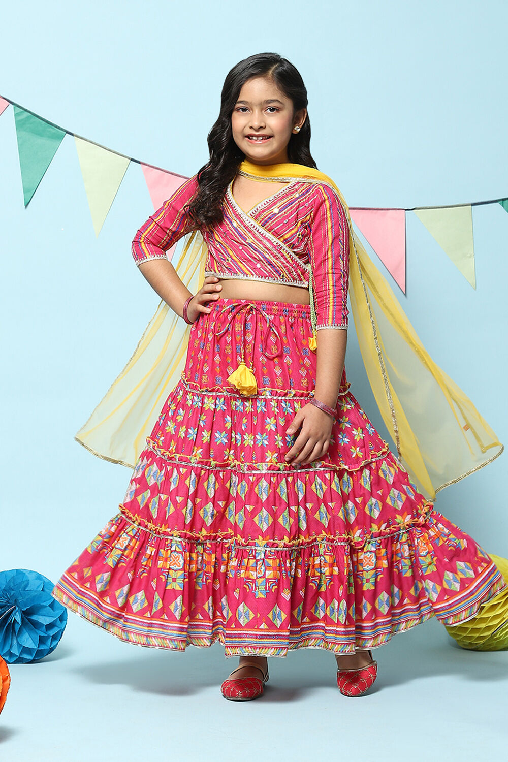 Pink Cotton Printed Suit Set image number 0