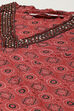 Onion Pink Modal Blend Straight Kurta Palazzo Suit Set image number 1