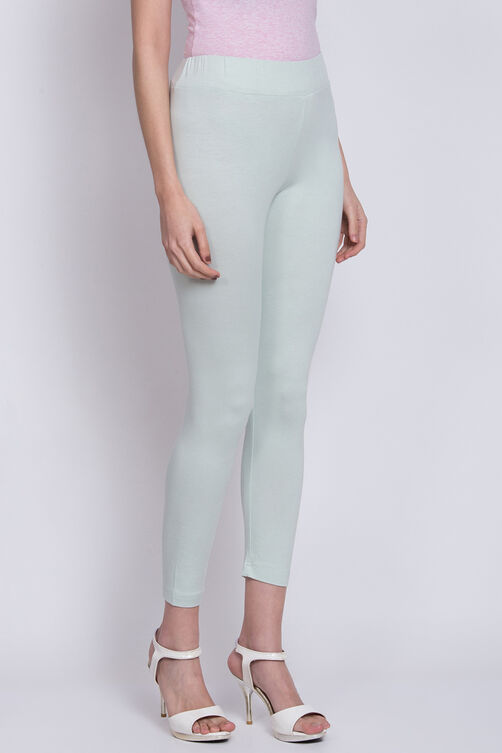 Yellow Viscose & Lycra Leggings image number 2