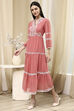 Light Pink Polyester Tiered Dress image number 2