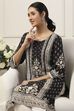 Black Viscose Rayon Ethnic Motif Printed Straight Kurta image number 6