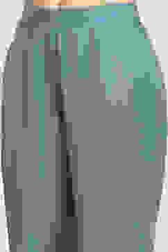 Teal Linen Digital Print Unstitched Suit Set image number 3