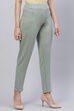 Navy Straight Poly Viscose Leggings image number 0
