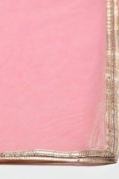 Pink Cotton Anarkali Kurta Churidar Suit Set image number 3