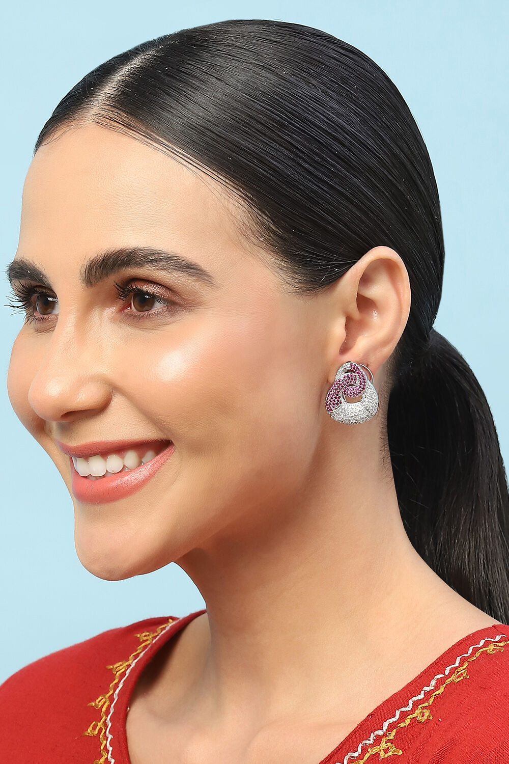 Pink Brass earrings image number 3