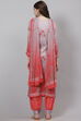 Off White Poly Spun Digital Print Unstitched Suit Set image number 6