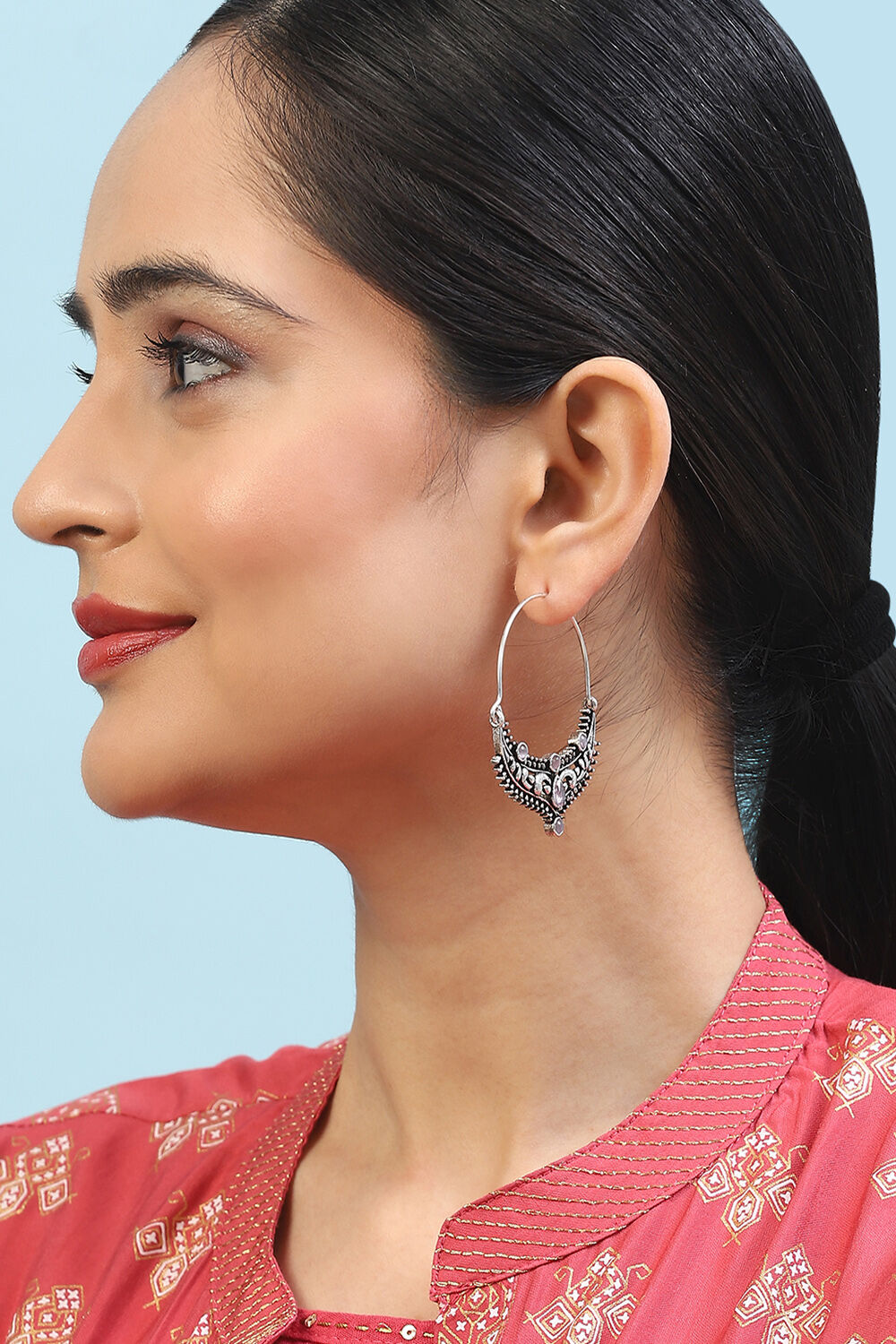 Silver Brass Earrings image number 3