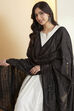 Black Mirror Work & Sequined Dupatta image number 1