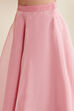Peach Viscose Rayon Printed Front-Open Garara Kurta Set image number 2