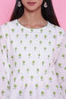 Sky Blue Cotton Straight Kurta image number 2