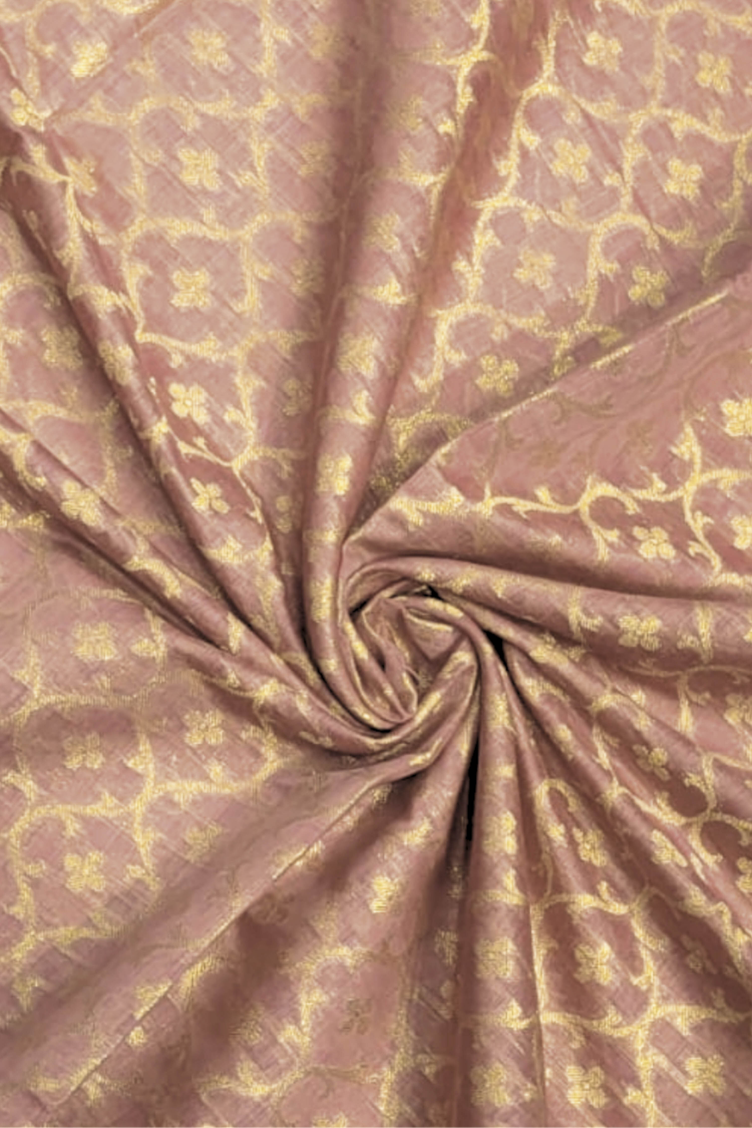 Rust Chanderi Banarsi Weave Unstitched Suit Set image number 2
