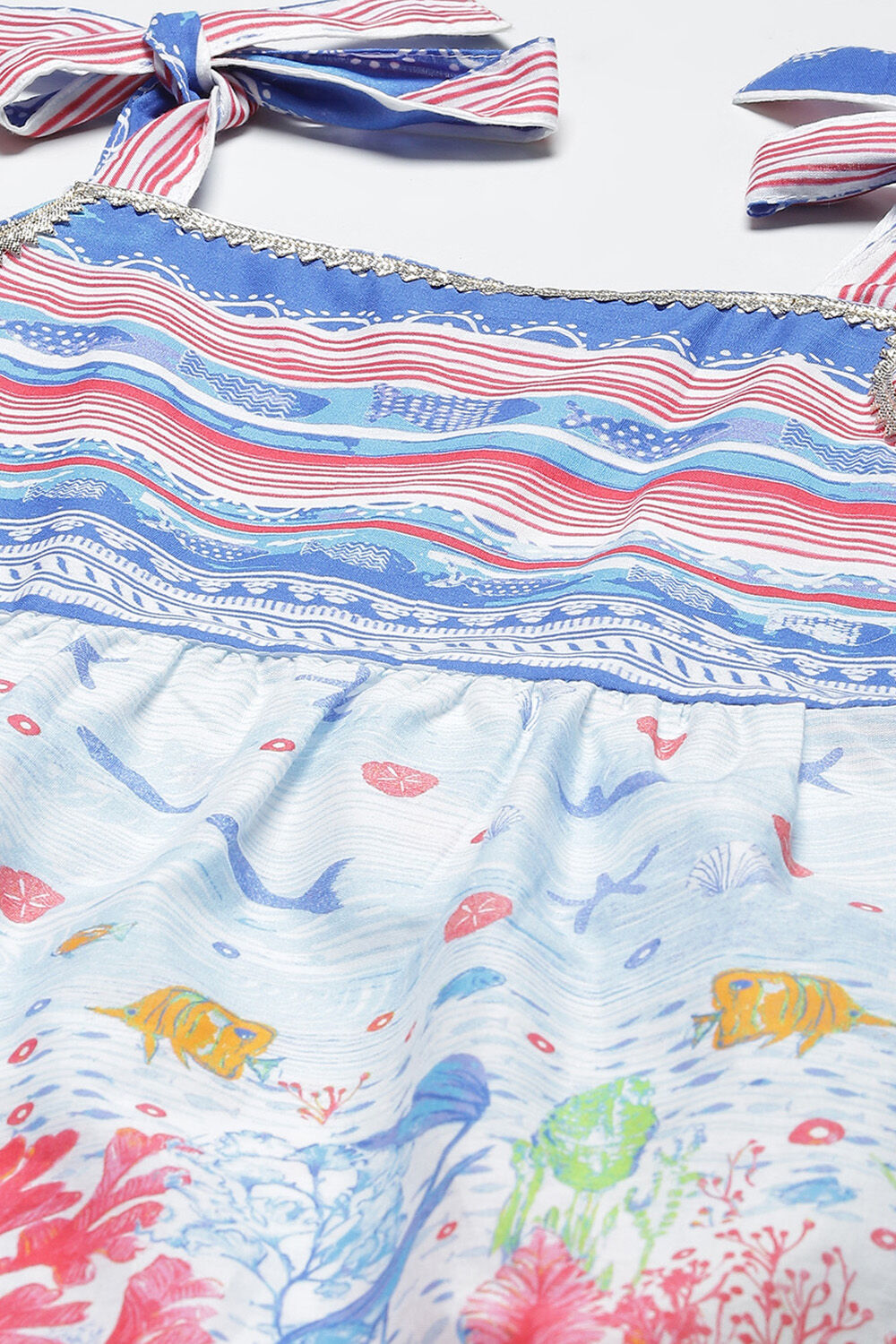 Powder Blue Cotton Straight 2 Piece Set image number 1