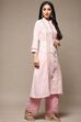 Teal Cotton A-Line Kurta Palazzo Suit Set image number 4
