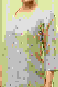 Beige Tissue Printed Unstitched Suit Set image number 2