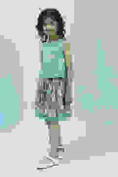 Green Cotton Top and Skirt image number 3
