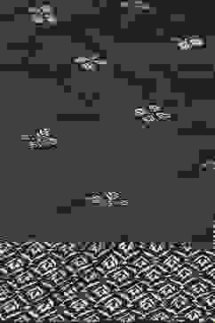 Black Cotton Anarkali Kurta Churidar Suit Set image number 3