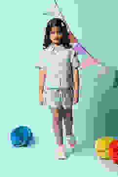 Turquoise Viscose Straight 2 Piece Set image number 0