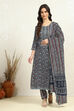 Green Cotton Floral Printed Unstitched Suit Set image number 8
