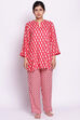 Dark Pink Cotton Printed Loungewear Set image number 2