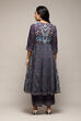 Indigo Cotton Anarkali Kurta Palazzo Suit Set image number 4